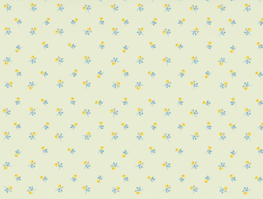 Spaces Essentials 100% Cotton Fitted Bedsheet - Ditsy Light Yellow