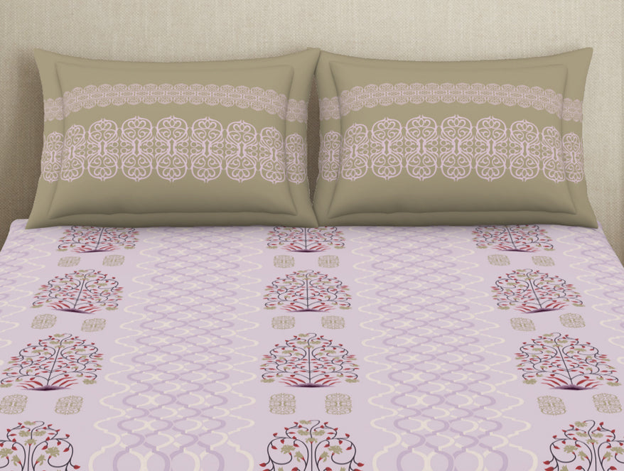Spaces Essentials 100% Cotton Fitted Bedsheet - Indian Ethnic