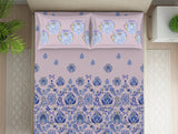Spaces Essentials 100% Cotton Fitted Bedsheet - Bold Boho Light Pink