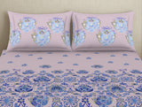 Spaces Essentials 100% Cotton Fitted Bedsheet - Bold Boho Light Pink