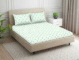 Essentials 100% Cotton Fitted Bedsheet - Ditsy Light Blue