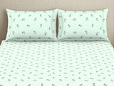 Essentials 100% Cotton Fitted Bedsheet - Ditsy Light Blue