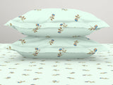 Essentials 100% Cotton Fitted Bedsheet - Ditsy Light Blue