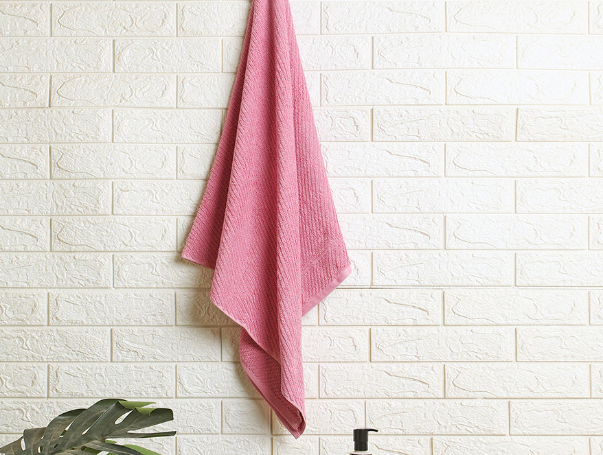 Spaces Stripe Blush 100% Cotton Bath Towel