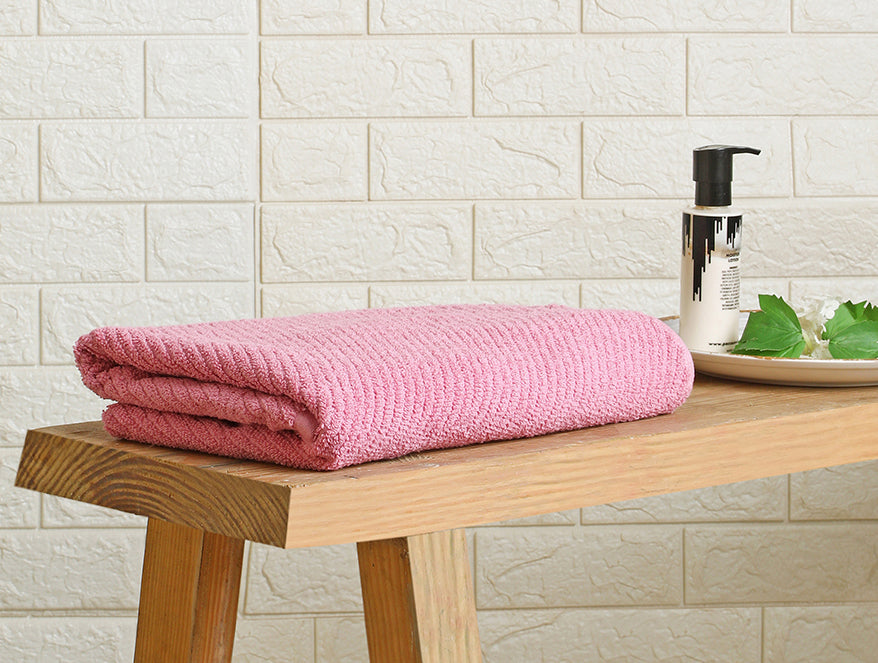 Spaces Stripe Blush 100% Cotton Bath Towel