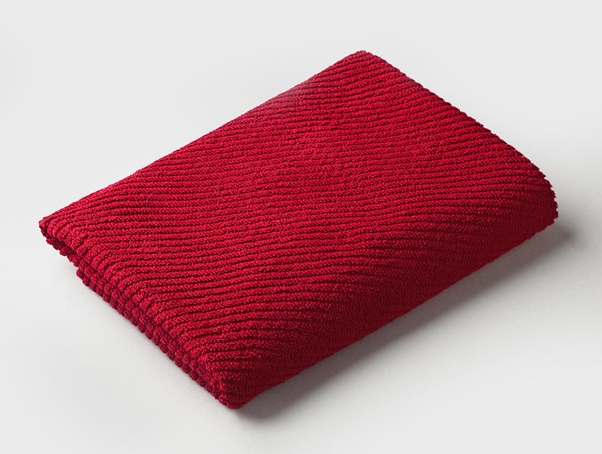 Spaces Stripe Dark Red 100% Cotton Bath Towel - Relish