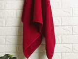 Spaces Stripe Dark Red 100% Cotton Bath Towel - Relish