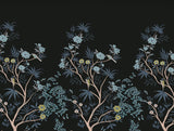 Spaces Gara Floral Dark Grey 100% Cotton King Size Bedsheet - Rangana
