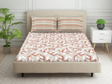 Spaces Organic Textures Geometric 100% Cotton Double Bedsheet - Essentials