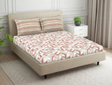 Spaces Organic Textures Geometric 100% Cotton Double Bedsheet - Essentials