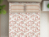 Spaces Organic Textures Geometric 100% Cotton Double Bedsheet - Essentials