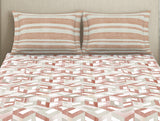 Spaces Organic Textures Geometric 100% Cotton Double Bedsheet - Essentials