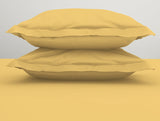 Spaces Solid Yellow 100% Cotton King Size Bedsheet - Essentials by Spaces