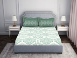 Spaces Aqua 100% Cotton Bedsheet - Atrium
