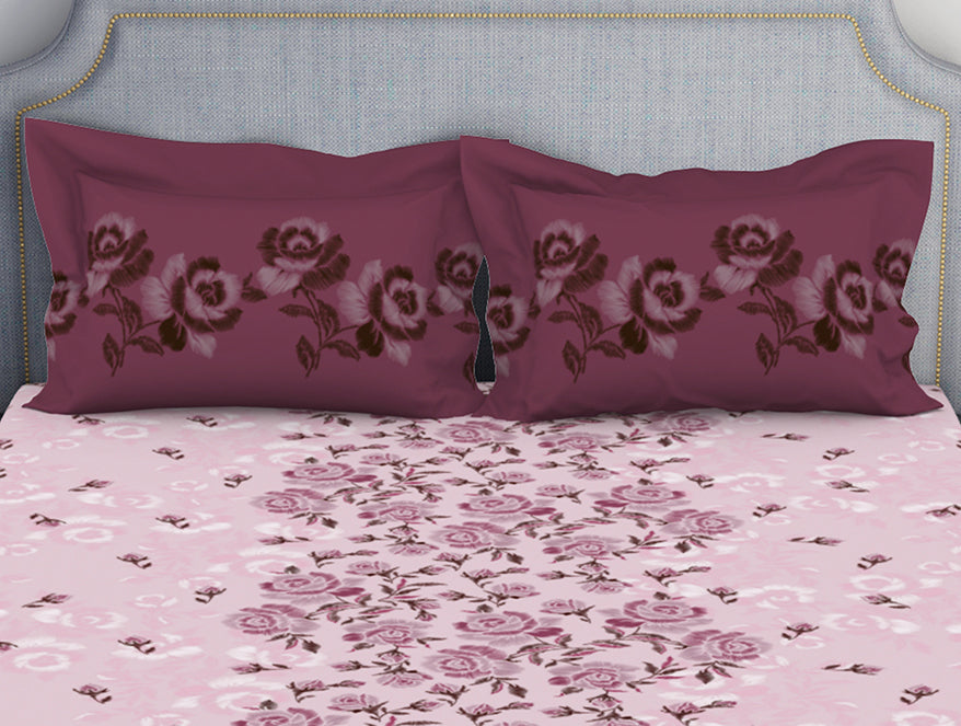 Spaces Blush Pink 100% Cotton Bedsheet Atrium