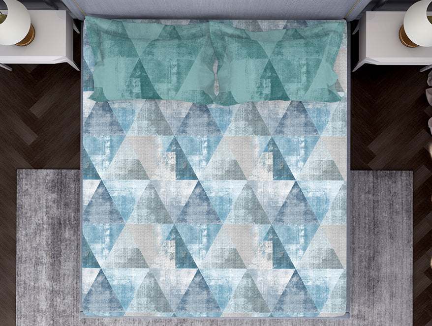 Spaces Dark Green 100% Cotton Bedsheet - Atrium