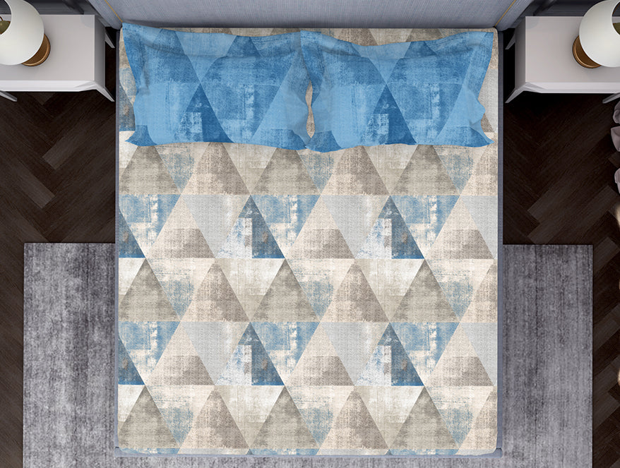 Spaces Atrium Light Blue 100% Cotton Bedsheet