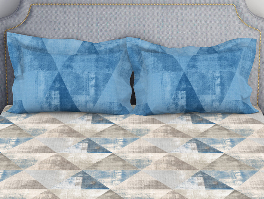 Spaces Atrium Light Blue 100% Cotton Bedsheet