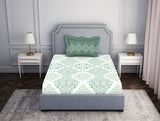 Spaces Aqua 100% Cotton Bedsheet - Atrium