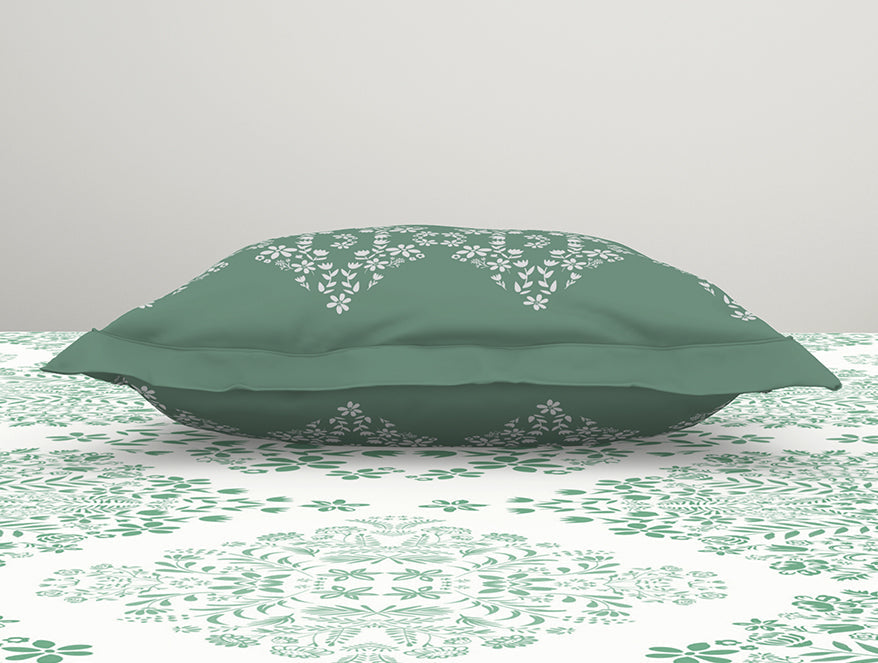 Spaces Aqua 100% Cotton Bedsheet - Atrium