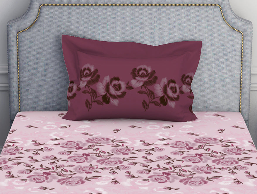 Spaces Blush Pink 100% Cotton Bedsheet Atrium