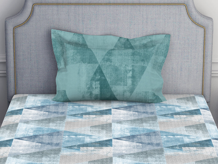 Spaces Dark Green 100% Cotton Bedsheet - Atrium