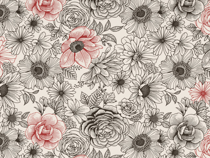 Spaces Luxurious Cream Floral Quilt from Atrium