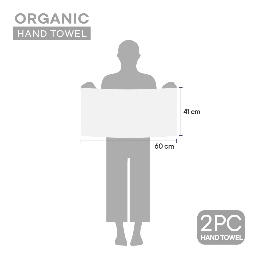 Spaces Organic Organic Cotton Hand Towel, 640 GSM, Solid
