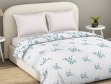 Spaces Essential Light Aqua Floral Cotton Duvet Cover