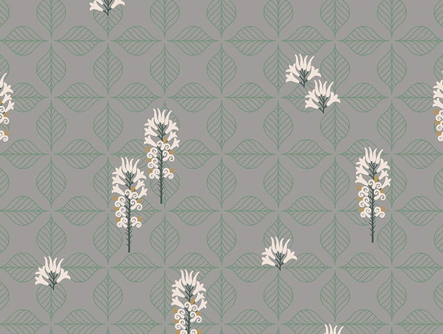 Spaces Refined Light Grey Floral Duvet Cover