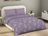 Spaces Essentials 100% Cotton Double Duvet Cover, 144 TC, Floral, Light Violet