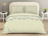 Spaces Essentials 100% Cotton Double Duvet Cover, 144 TC, Floral, Light Yellow