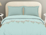 Spaces 100% Cotton Floral Duvet Cover, Light Blue