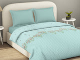 Spaces 100% Cotton Floral Duvet Cover, Light Blue