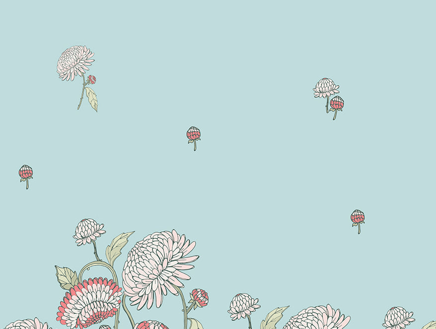Spaces 100% Cotton Floral Duvet Cover, Light Blue