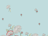 Spaces 100% Cotton Floral Duvet Cover, Light Blue
