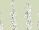 Spaces Essential 144 TC Light Green Floral Duvet Cover