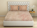Spaces Essentials Premium Cotton Viscose Large Bedsheet, 138 TC, Geometric, Light Coral