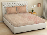 Spaces Essentials Premium Cotton Viscose Large Bedsheet, 138 TC, Geometric, Light Coral