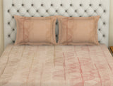 Spaces Essentials Premium Cotton Viscose Large Bedsheet, 138 TC, Geometric, Light Coral