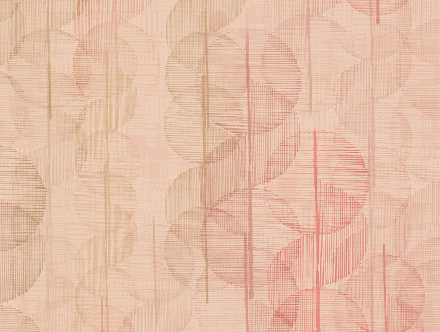 Spaces Essentials Premium Cotton Viscose Large Bedsheet, 138 TC, Geometric, Light Coral
