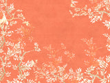 Spaces Essentials Premium Cotton Viscose Large Bedsheet, 138 TC, Floral, Orange