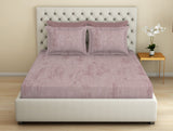 Spaces Essentials Premium 100 % Cotton Large Bedsheet, 180 TC, Geometric, Blush