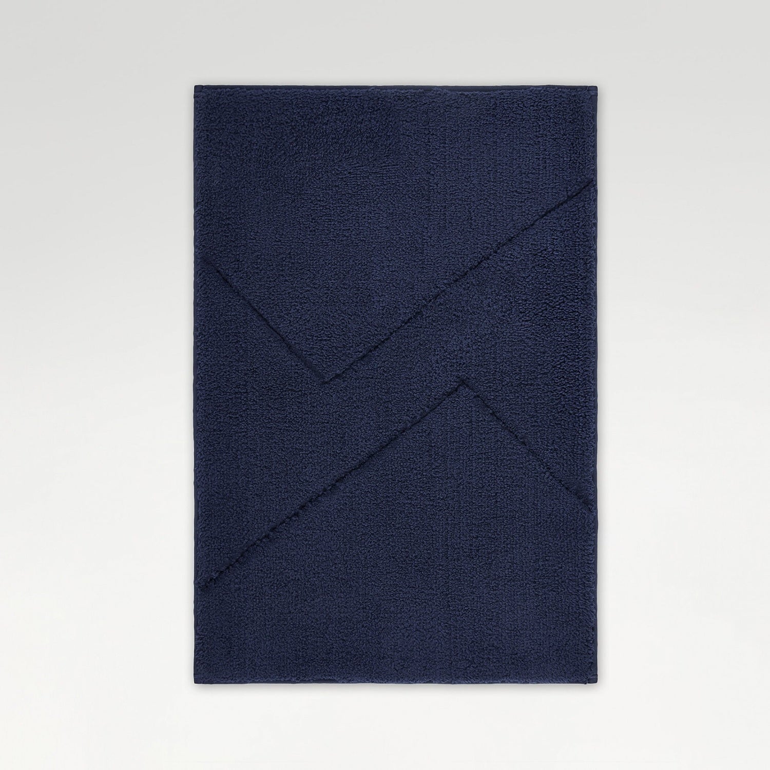 Spaces Swift Flow Polyester Small Bath Mat, 1677 GSM, Solid, Navy