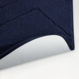 Spaces Swift Flow Polyester Small Bath Mat, 1677 GSM, Solid, Navy