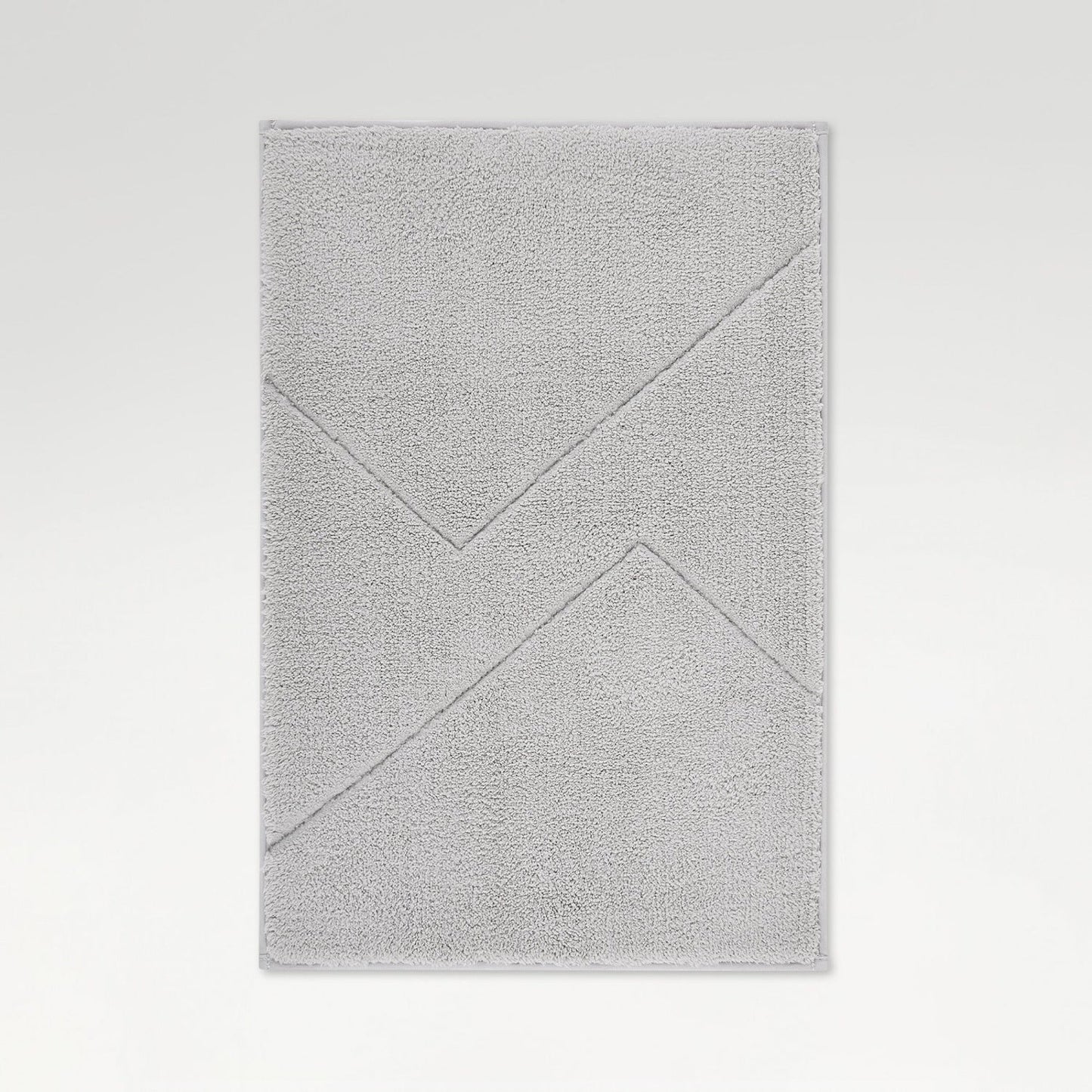 Spaces Swift Flow Polyester Small Bath Mat, 1677 GSM, Solid, Silver