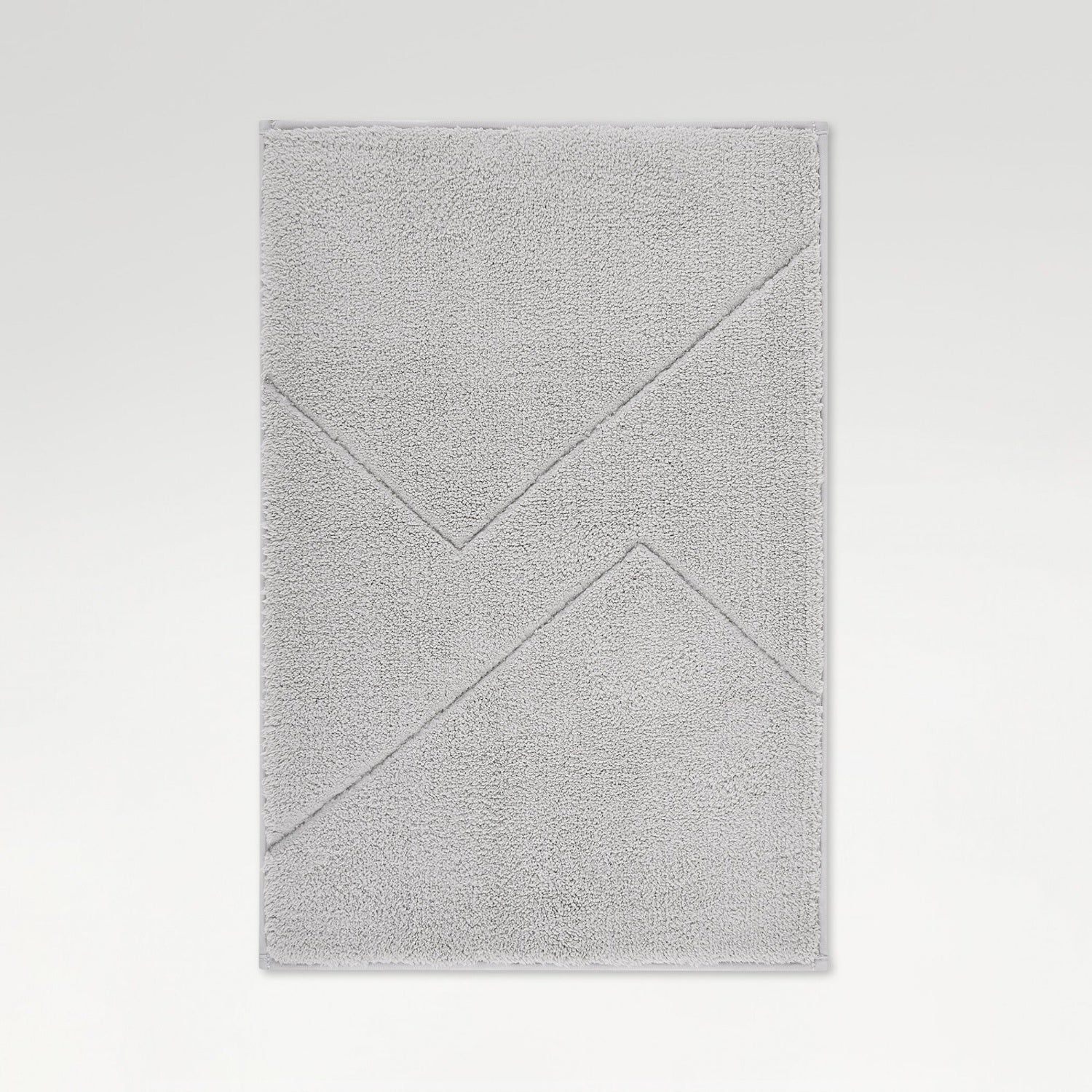 Spaces Swift Flow Polyester Small Bath Mat, 1677 GSM, Solid, Silver