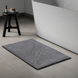 Spaces Swift Flow Polyester Small Bath Mat, 1677 GSM, Solid, Light Grey