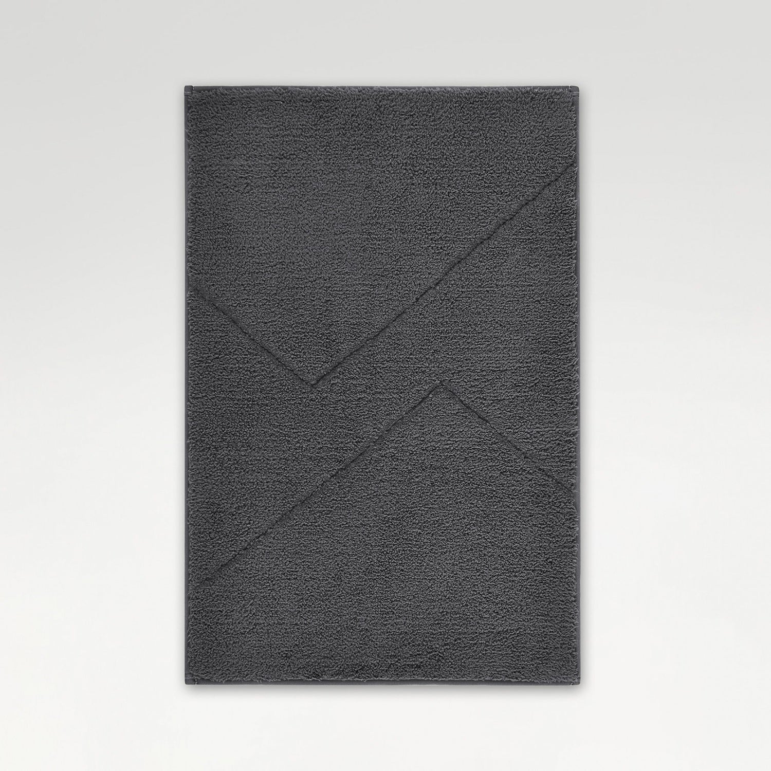 Spaces Swift Flow Polyester Small Bath Mat, 1677 GSM, Solid, Light Grey