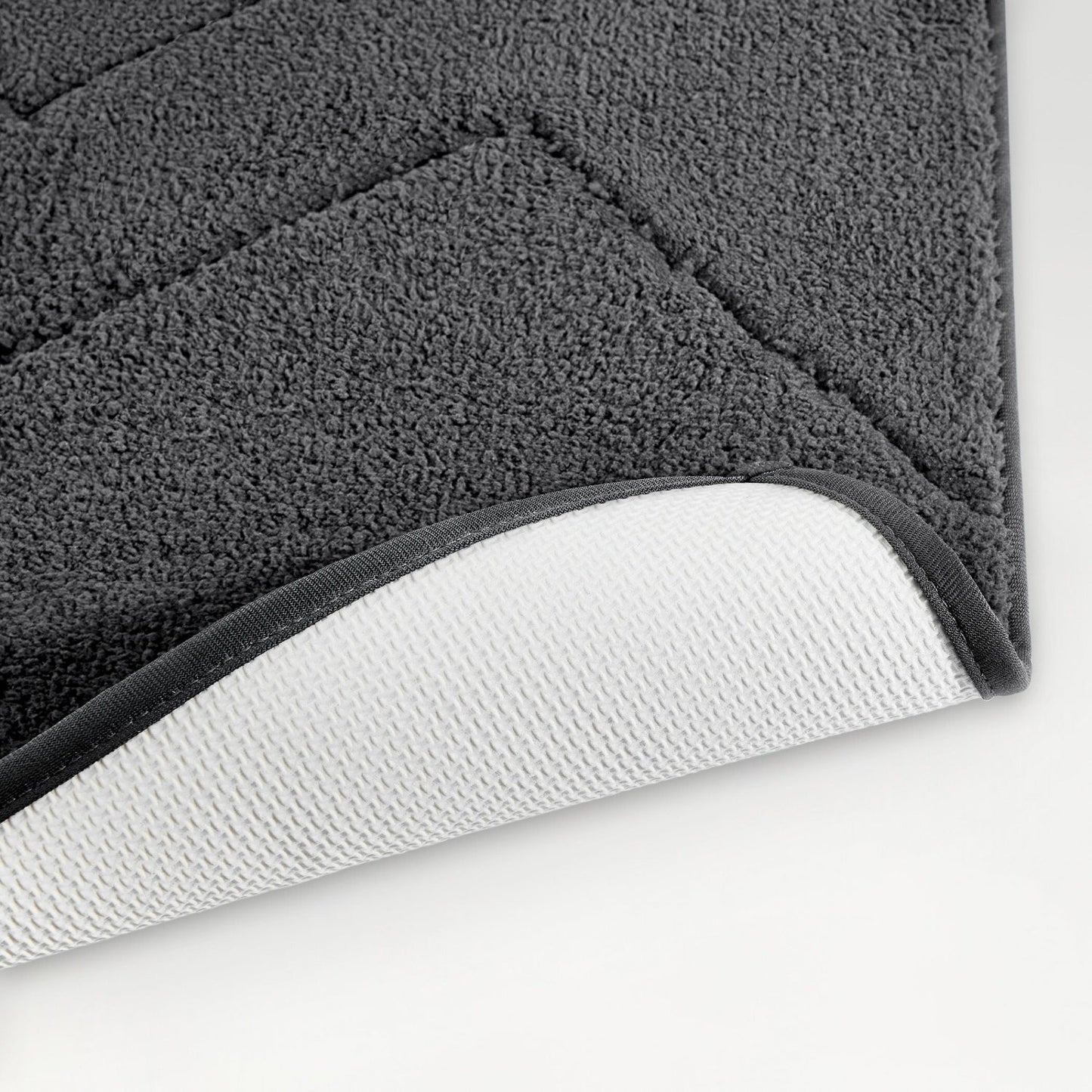 Spaces Swift Flow Polyester Small Bath Mat, 1677 GSM, Solid, Light Grey